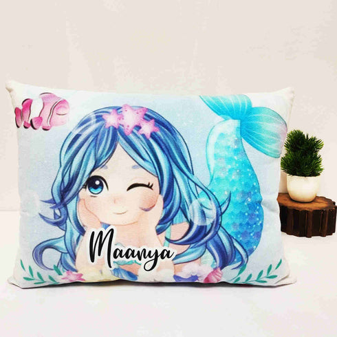 Personalized Little Mermaid Printed Kids Pillow